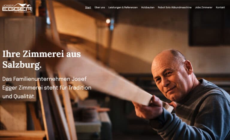 Josef Egger Website's Homepage