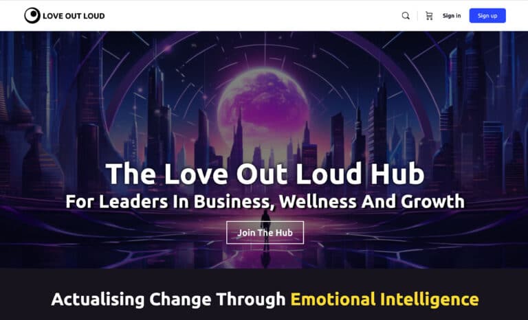 Love out Loud Website's Homepage