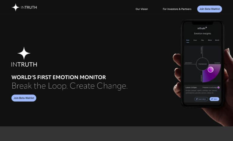 Intruth Website's Homepage