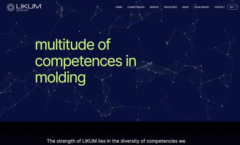 Likum Group Website's Homepage