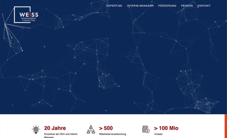 Weiss Website's Homepage